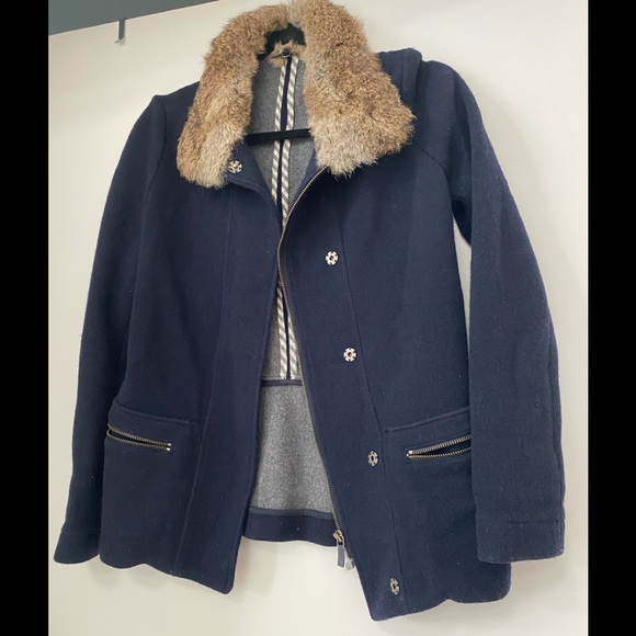 Woolrich wool Sweater Jacket with real fur - Picture 9 of 14